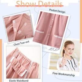 AUSTYLCO Bedridden Patient Clothing for Women,Tear Away Suit,Fully open design warm hospital gown,Hospital Suit for Home Care/Post Surgery/Dialysis/Elderly/Fracture/Disability/Rehab