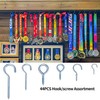 44 Piece Screw Hook Set: 12 Threaded Hook Screws &