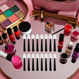 100Pcs Small Eyeshadow Applicators Eye Shadow Sponge Applicator Sticks Eye Makeup Applicators Sponge Tip Make up Applicators Eyeshadow Brushes Makeup Brushes