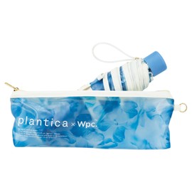 PLV001-031-002 Plastic Umbrella, Plastic, Mini Blue, Folding Umbrella, Ribs, 19.7 inches (50 cm), Women's, Fiberglass Floral Pattern, Cute, Stylish, 2024