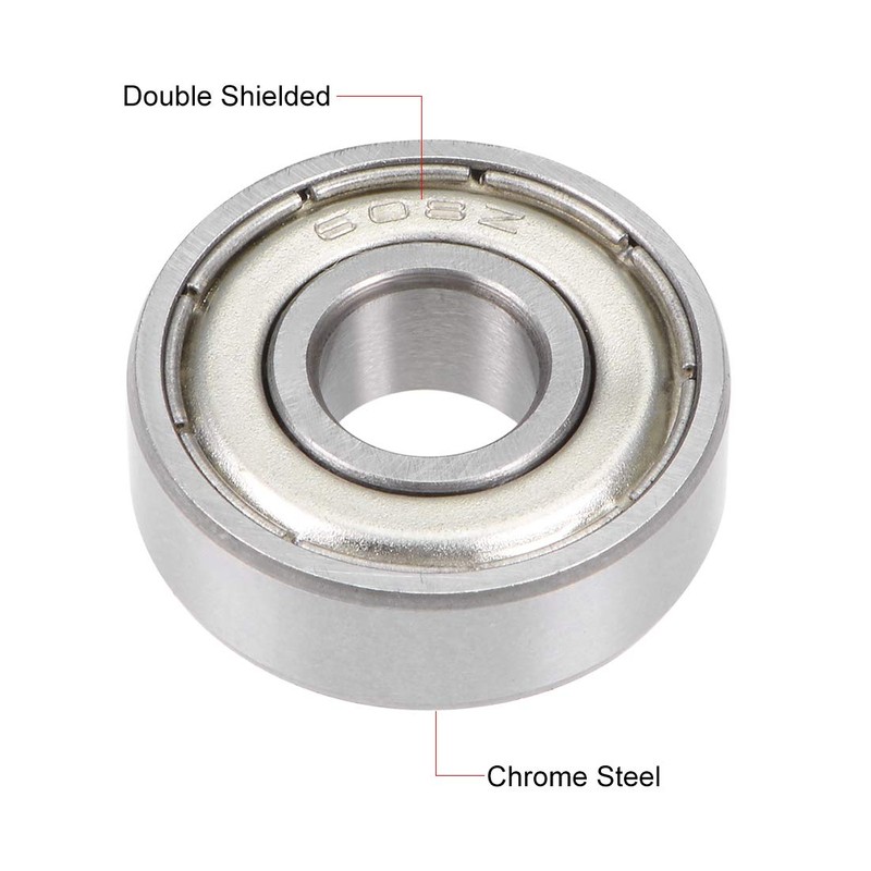 uxcell 608ZZ Deep Groove Ball Bearing 8x22x7mm Double Shielded Chrome