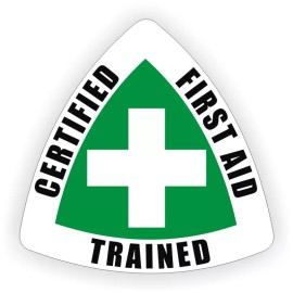 Unbranded/Generic 2pcs Certified First Aid Trained Hard Hat Decals Helmet Stickers Safety Labels