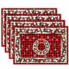 Christmas Trees Placemats Set of 4, 12x18 Inch Grid Christmas