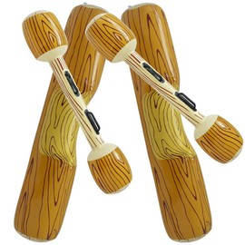 LUSTERMOON 4 Pcs Package Inflatable Floating Water Toys, 2 Sets Aerated Battle Logs, Adult Children Pool Party Water Sports Games Log Rafts to Float Toys Pool Toys (Deep color)