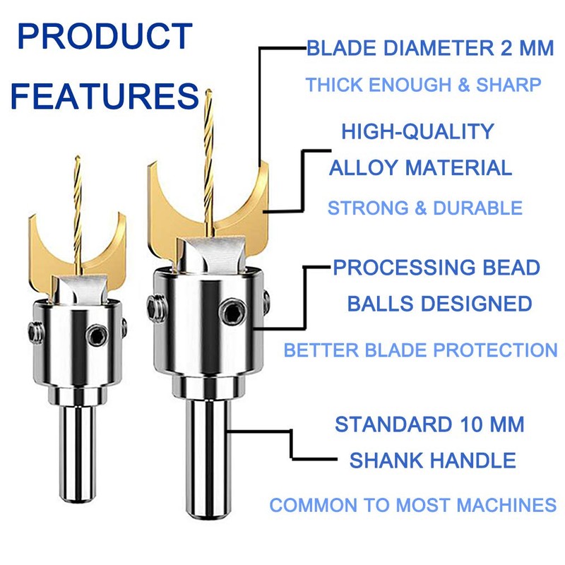 Wooden Bead Maker Drill Bit - 18Pcs 14-25mm Carbide Wood