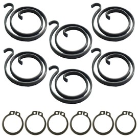 Universal Hardware Door Handle Spring Replacement Repair Kit 6 x 2 Turns Springs Coil 2mm Thick Plus 6 Circlips