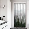 RosieLily Stall Shower Curtain, 36"x72" Inches, Misty Forest Mountain Tree