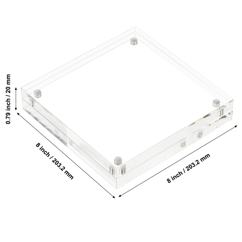 ECOSEAO Minimalist Picture Frame Acrylic Glass Photo Frame with Desktop