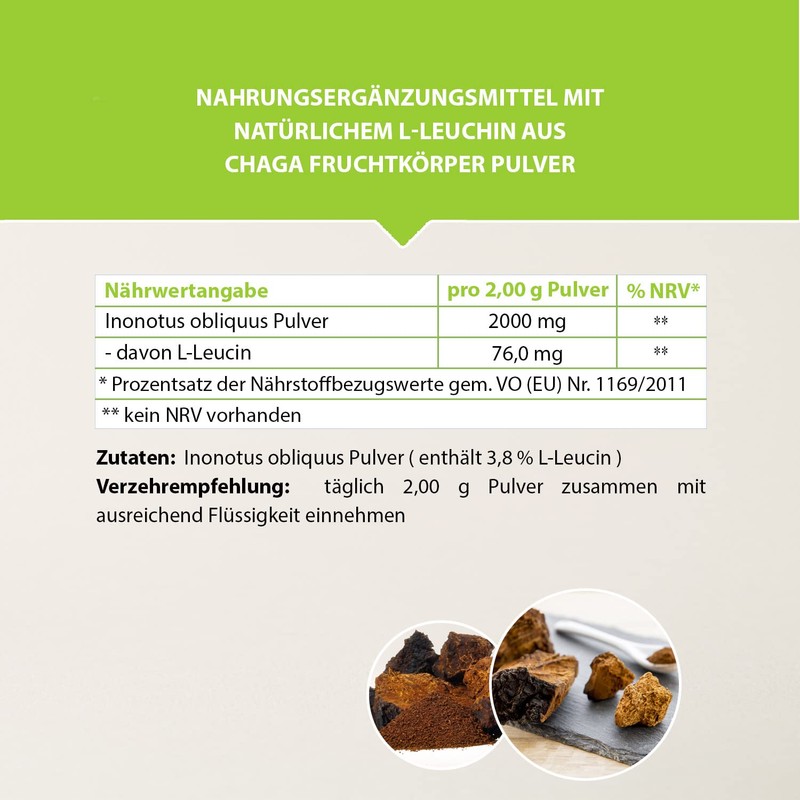 Chaga Mushroom Powder 100 g | Finely Ground from Wild