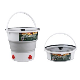 Akso Aoyupe Foldable 2.3 Gallon Chicken Water Bucket, Hanging Type, Suitable for Chickens, Pigeons, Quails, and Other Large Animals 1Pcs.