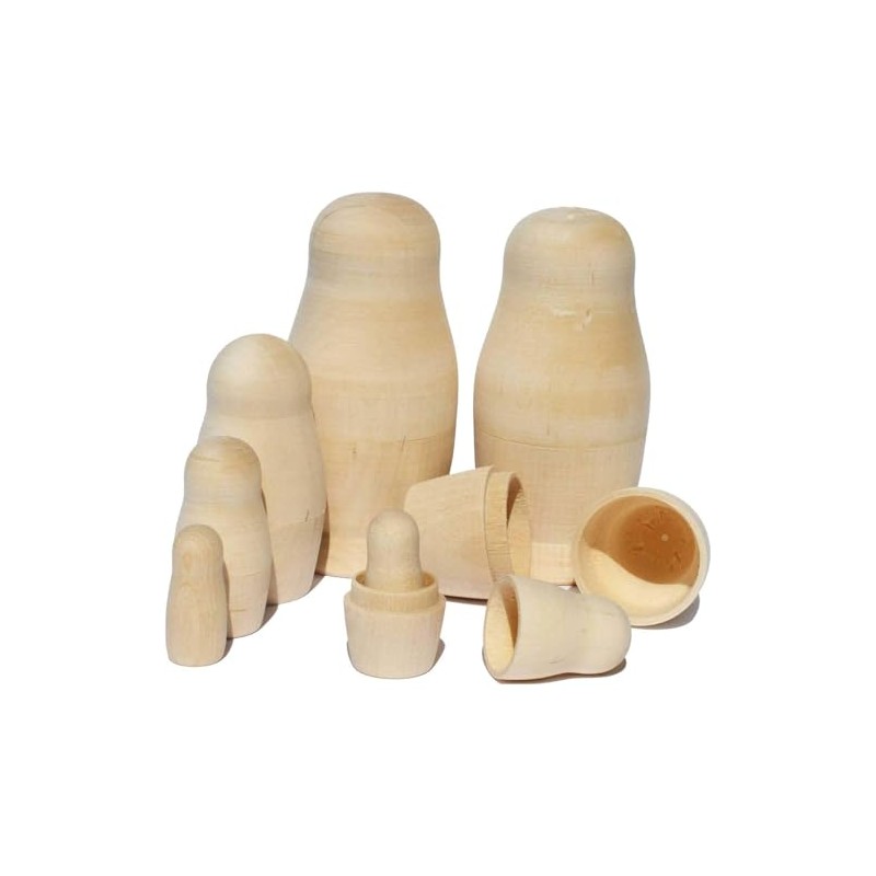 N_FROMM Matryoshka Blank Matryoshka Dolls Babushka Blank Wooden Figures for