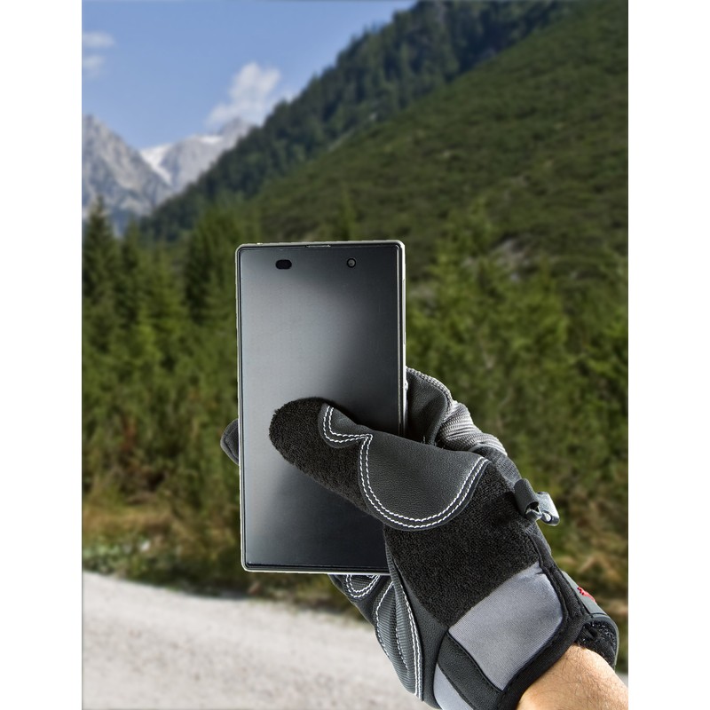Ultrasport Race Touchscreen Cycling Gloves - Black/Grey, Large