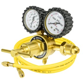 Zistel Nitrogen Regulator with Hose, 0-800 PSI Output Pressure, CGA580 Inlet Connection and 1/4" male flare fitting