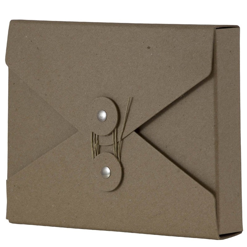 JAM PAPER Kraft Portfolio with Button and String Tie Closure