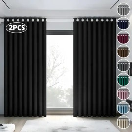 2 Panele Cortinas Blackout Para Ventana 264x240cm Habitacion                                                                                          