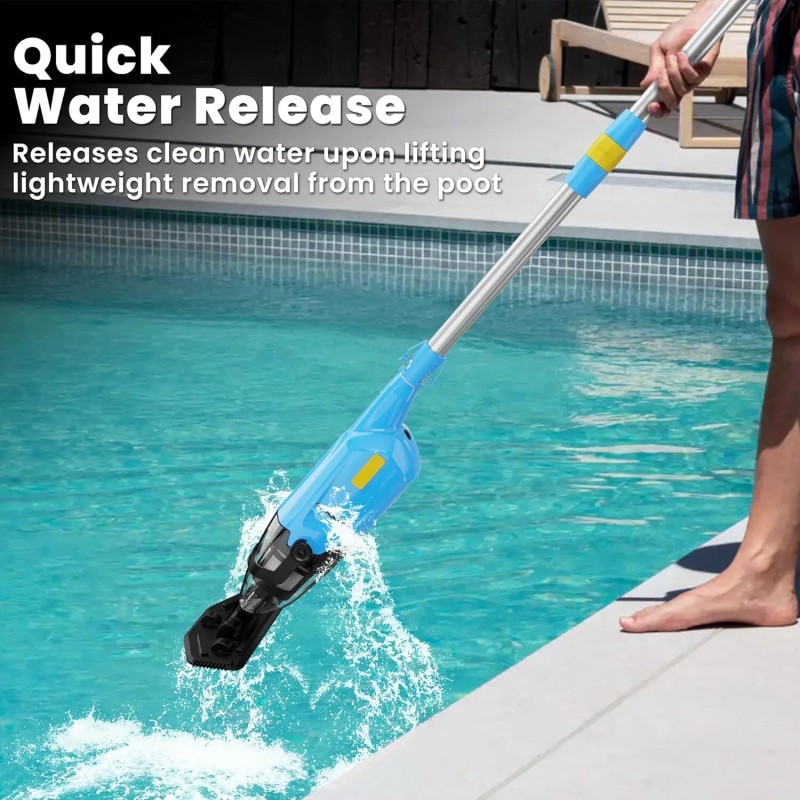 Marcytop Rechargeable Handheld Pool Vacuum, Cordless Cleaner for Above Ground
