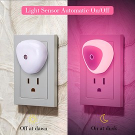 KINUR LED Night Light Plug into Wall,2700K Nightlight Dusk to Dawn Sensor Automatic on and Off,Night Lamp Led Night Light for Kids, Nursery, Bedroom, Bathroom, Hallway, Stairs, Kitchen,6 Pack