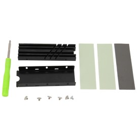 M.2 NVMe Heatsink, M.2 2280 SSD Heat Sink Double Sided Cooling with 3 Thermal Pads for M.2 B Key B Key Disks, Aluminium Alloy Screwdriver Repair Kit for 850EVO 960 PRO SN850 SN750