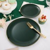 PULOTE 100PCS Green Plastic Plates - Green Disposable Plates With
