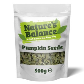 Natures Balance Pumpkin Seeds 500g | Whole Raw Pumpkin Seeds to Eat | High Fibre | High Protein
