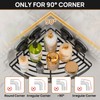 LEVERLOC 2 Pack Strong Suction Cup Corner Shower Caddy, Large
