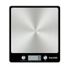 Salter 1241A BKDR Premium Evo Electronic Scale, Ultra Slim, Stainless Steel Platform, Hygienic/Easy Clean, Add & Weigh, Measures Liquids/Fluids, Kitchen Cooking , Baking, 6 Kg Max Capacity, Black