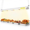 55" Food Heat Lamp, 1400W Commercial Electric Strip Heater, Silver