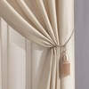Chezmoi Collection Royale 4-Piece Jacquard Floral Window Curtain/Drape Set with