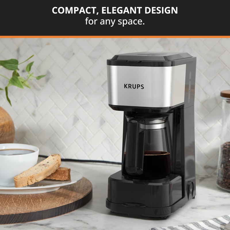 KRUPS Simply Brew Coffee Maker - Multi-Serve 4-in-1 with Stainless