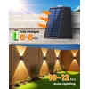 LUHLEE Solar Wall Lights Outdoor, Upgrade 2000mAh Wall Sconce IP65