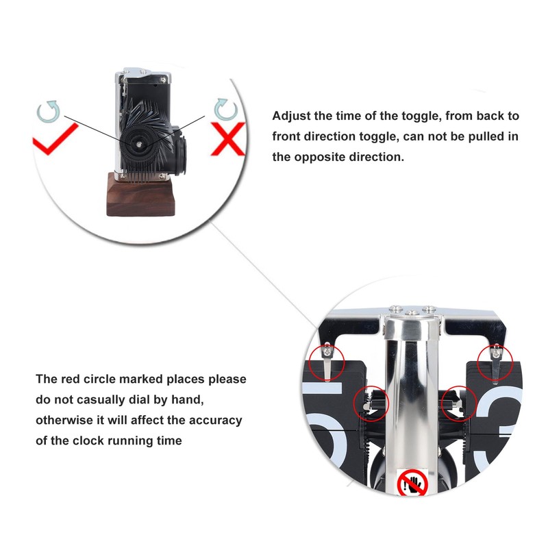 Flip Desk Clock, 24 Hours Mechanical Flip Clock, Retro Vintage