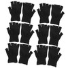 KONTONTY Protective Half Finger Gloves Nylon Coated Non-slip Thin Design