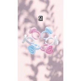 Anillo Para Pegamento Pestañas Soporte Ajustable Set F