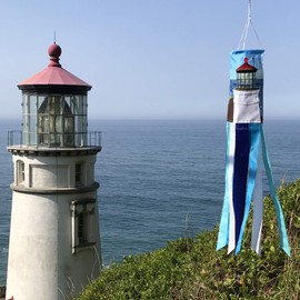 In the Breeze 5131 Lightouse 40-Inch Windsock-Colorful Outdoor Décor, Coastal Lighthouse