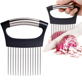 JAYVAR Extra-Large Onion Holder for Slicing, Large Tomato Slicer with 14 Long Needles, Onion Cutter Vegetable Chopper, Tomato Cutter Slicer Tool for Potato Slicing, Kitchen Gadgets Dicer Essentials