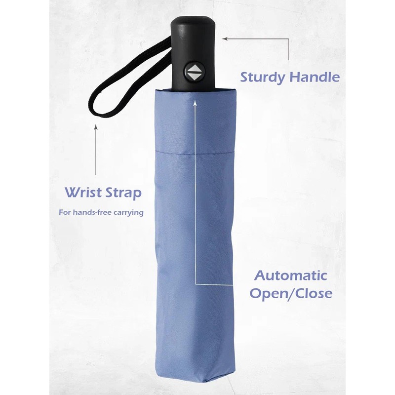 UK-UNIQUE Windproof Travel Umbrella - Compact, Light, Automatic, Strong and