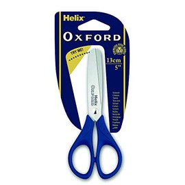 HELIX Oxford Childrens Kids Scissors 13cm Round Ended Craft Scissors [Pack of 2 Pairs]
