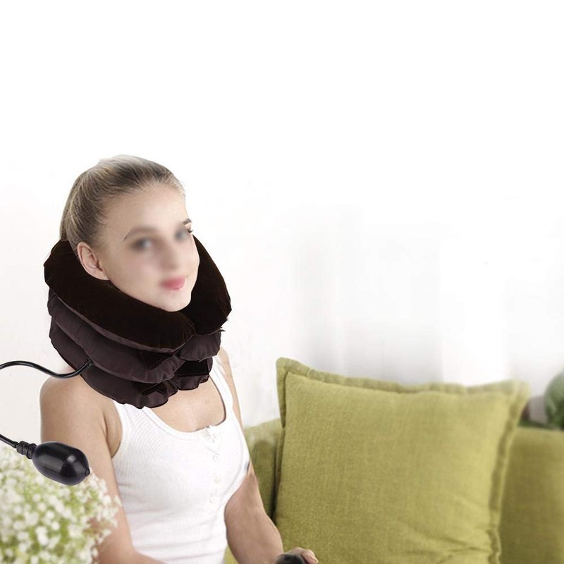 Brrnoo Inflatable Neck Collar, 3-Layer Monotube Neck Support Neck Traction