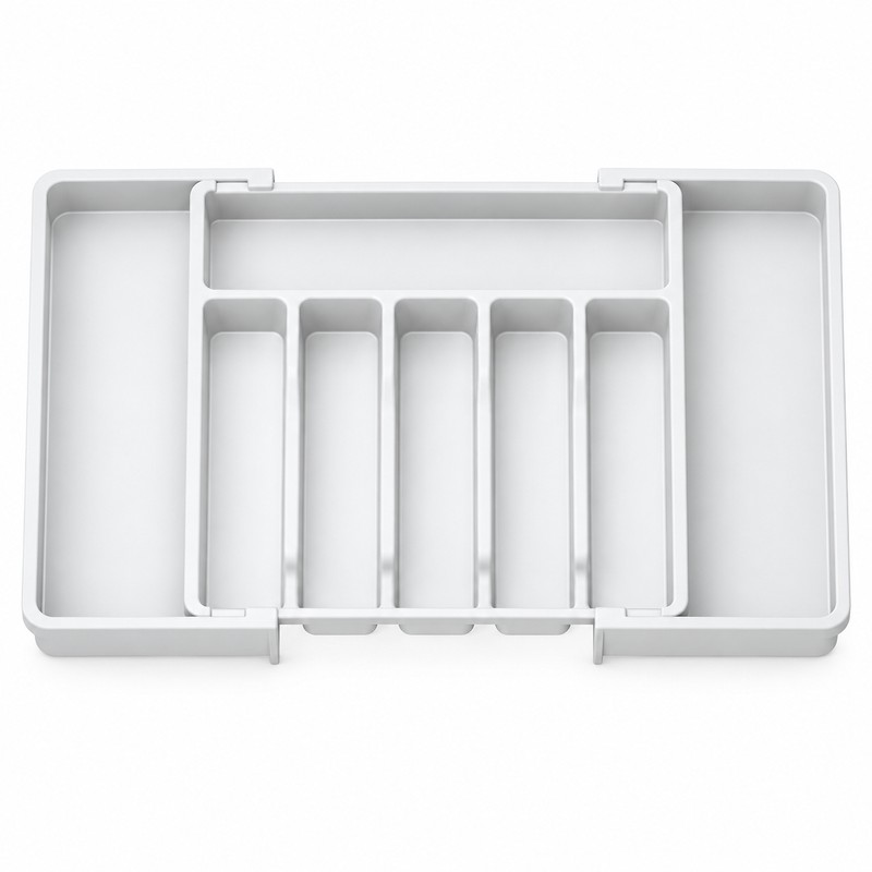 Adjustable Cutlery Drawer Organizer for Kitchen Storage – Expandable 8-Compartment