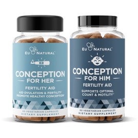 Conception for Her & Conception for Him Bundle - Fertility Supplements for Couples - Hormonal Balance, Cycle & Ovulation Support + Sperm Count, Motility & Strength - 120 Vegetarian Capsules