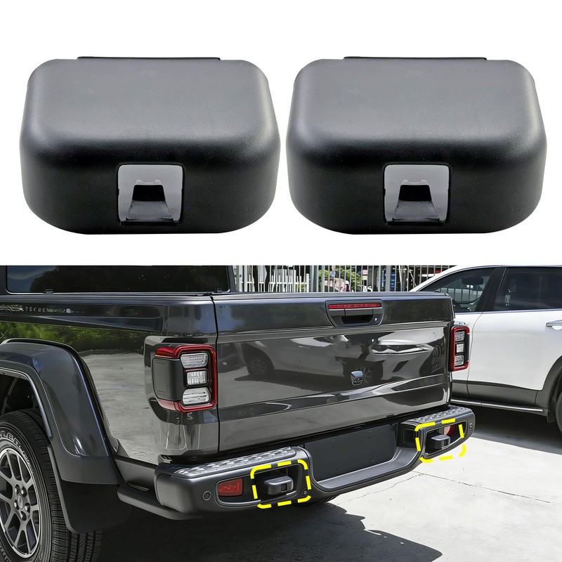 2 Pack Rear Bumper Tow Hook Covers, Tow Rear Trailer