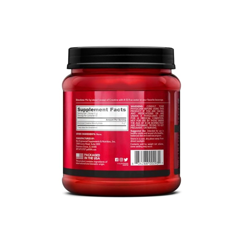 BSN Creatina Dna sin Sabor, 309 gr