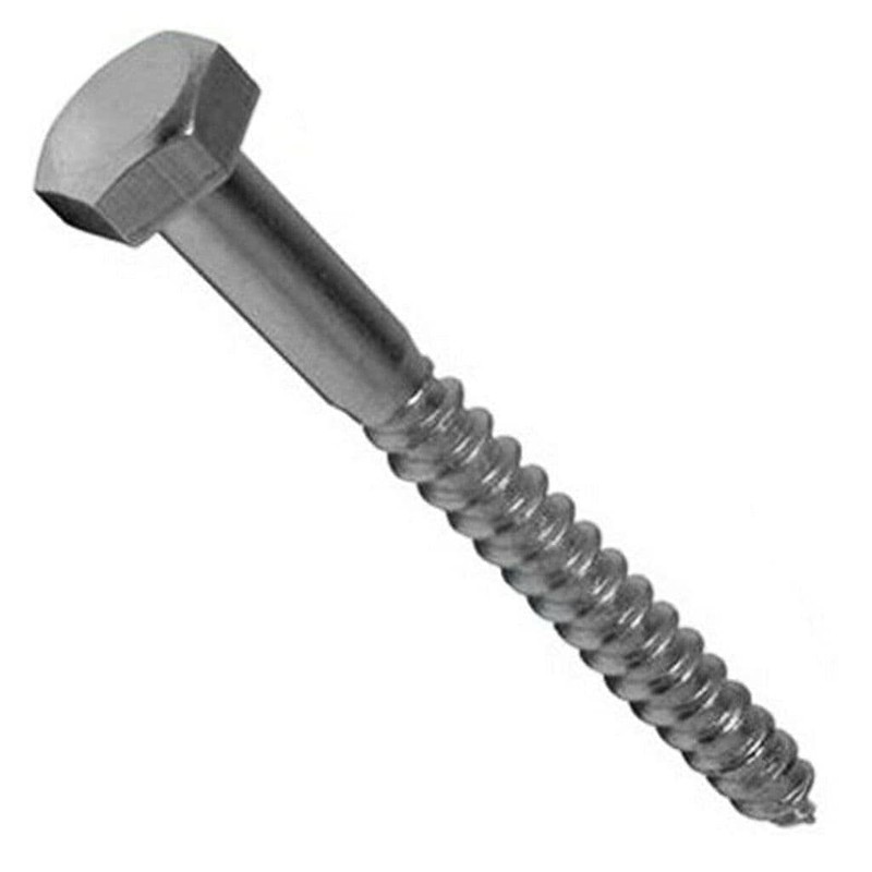 M12 A2 Stainless Coach Screw Hex Hexagon Head Wood Screws
