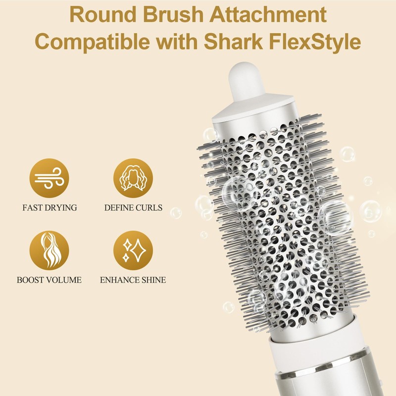 ZEPHBLOW Round Volumizing Brush Attachment for Shark FlexStyle HD430/HD435/HD440, Round