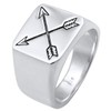 Kuzzoi 0601990719 Men's Signet Ring, Solid 14 mm Wide in