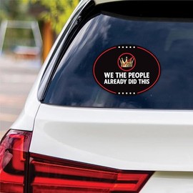 No Kings in America Vinyl Sticker, Resist Hate Decal, Anti-Trump, No Kings Liberty Sticker, Resist Fascism Car Bumper Sticker, 6" x 4.5"