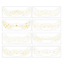 8 Stück Glitzer Gesicht Sommersprossen Tattoo, Glänzendes Goldfolien Gesichtsmake-up, Festival Freckles, Henna Freckles Tattoo Folie