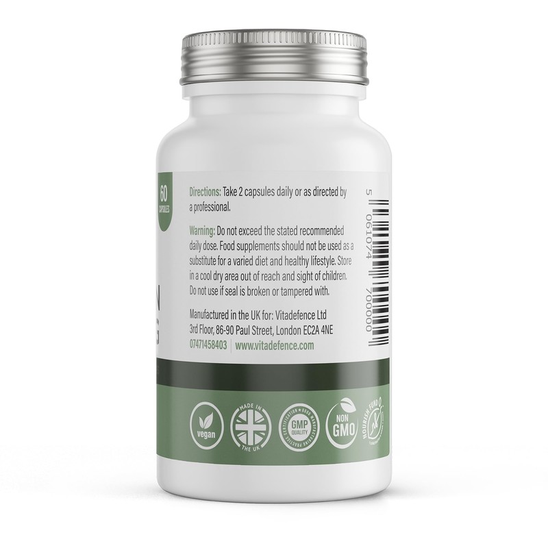 Vitadefence Siberian Ginseng Capsules, 400mg per Serving, 60 Capsules, Pure