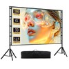 150 inch Outdoor Projector Screen with Stand,DUYIKJ Portable Heavy Duty