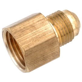 Anderson Metals 754046-0806 1/2-Inch by 3/8-Inch Low Lead Flare Connector, Brass
